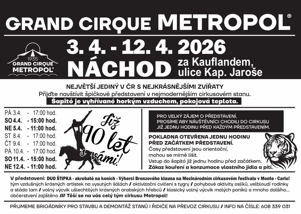 Cirkus Metropol Náchod 2026