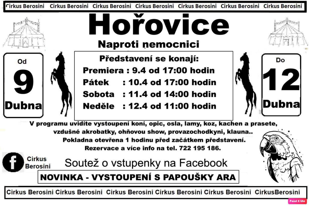 Cirkusu Berosini v Hořovicích 2026
