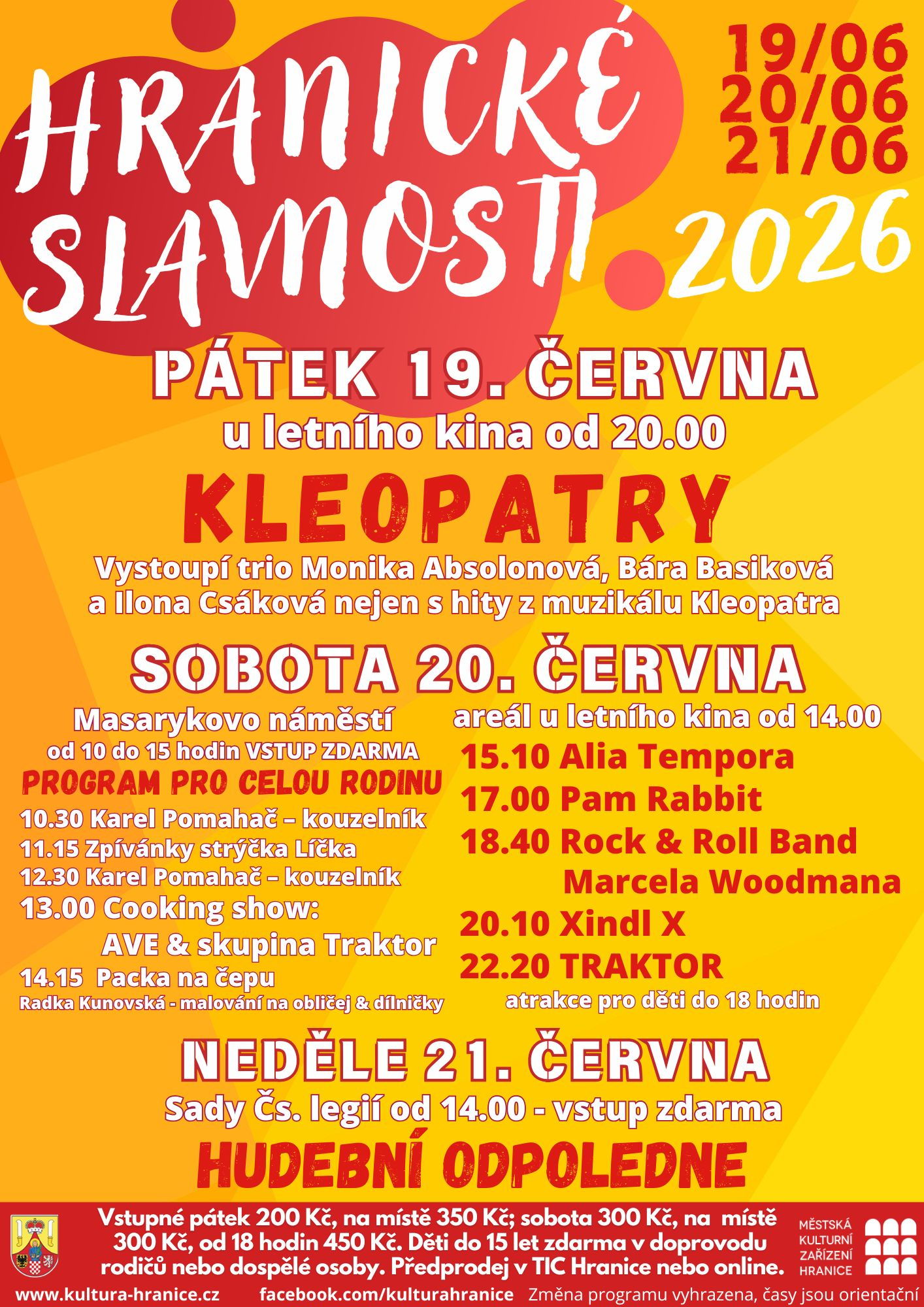 Hranické slavnosti 2026 - Hranice