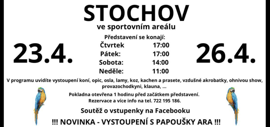 Cirkusu Berosini ve Stochově 2026