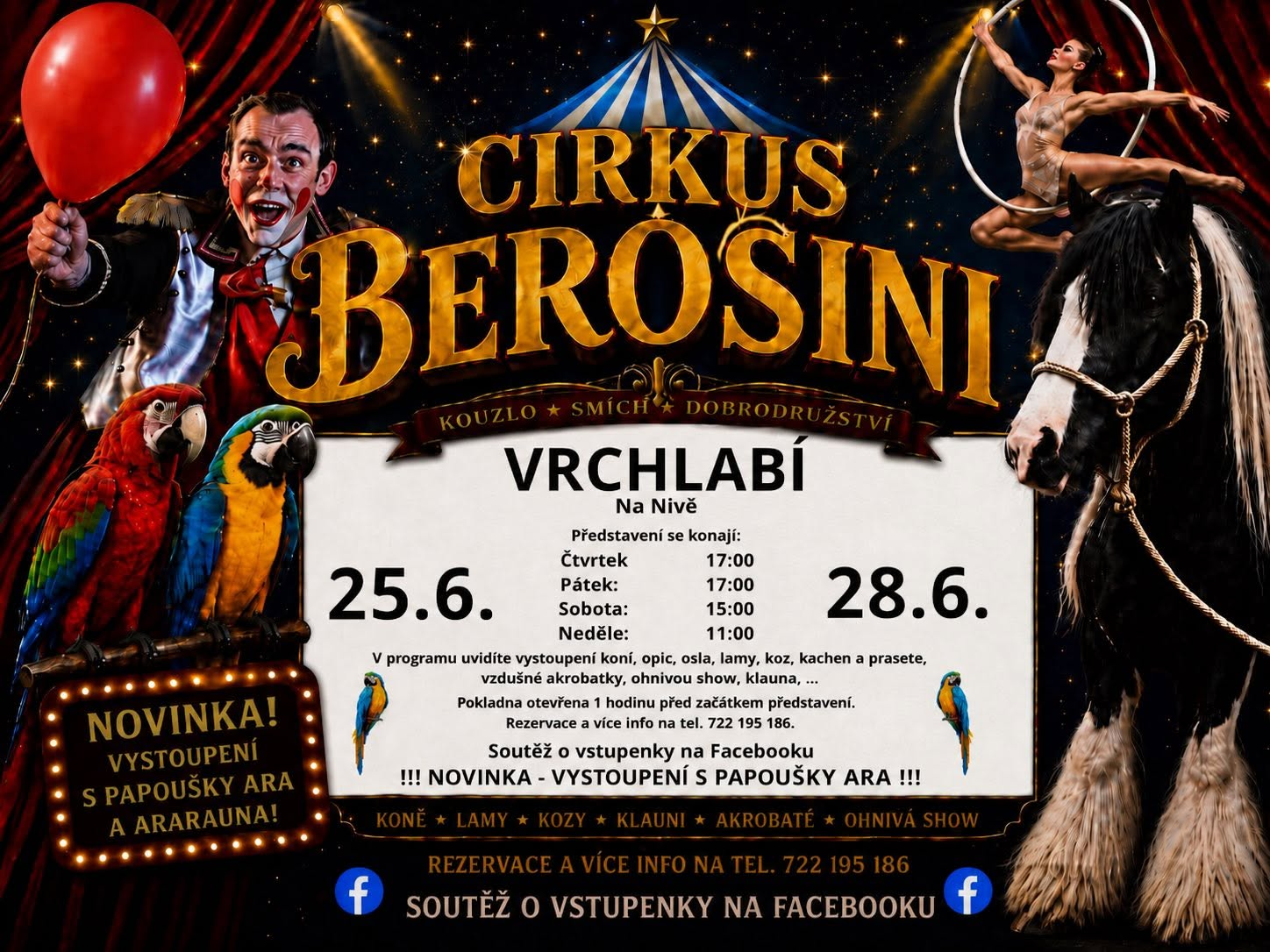 Cirkus Berosini - Vrchlabí 2026