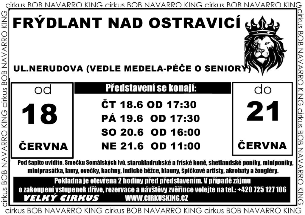 Cirkus BOB NAVARRO KING - Frýdlant nad Ostravicí 2026