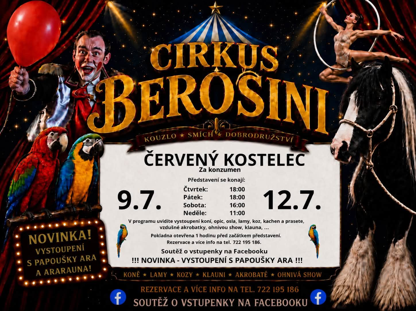 Cirkus Berosini - Červený Kostelec 2026