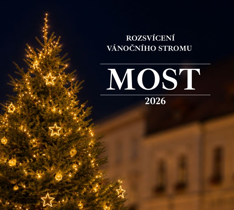 Rozsvícení vánočního stromu v Mostu 2026